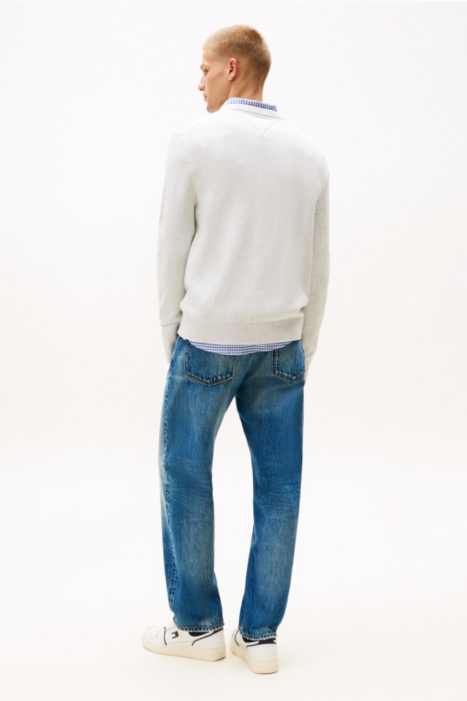 TJM SLIM ESS SWEATER EXT DM0DM12787 P09 LT GREY HTR